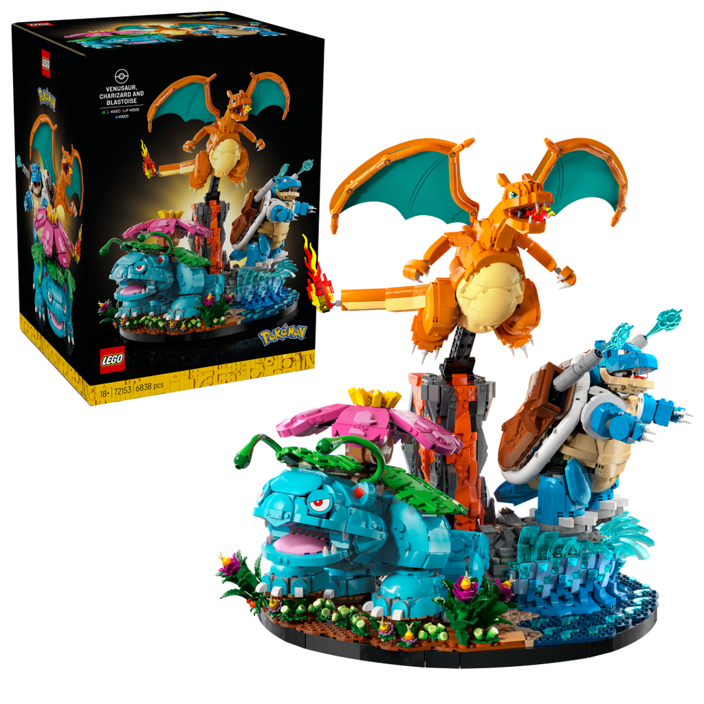 LEGO Pokémon Venusaur, Charizard and Blastoise | 72153