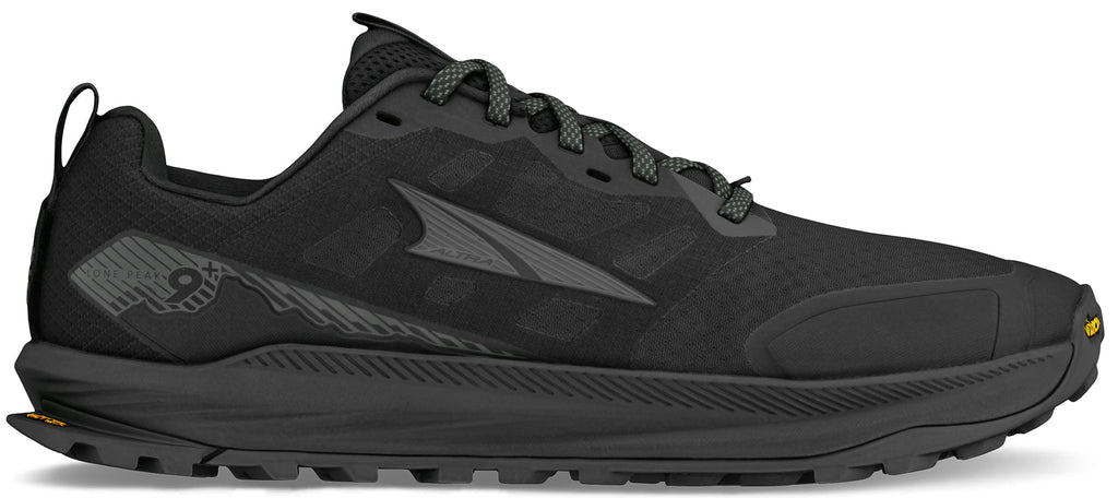 Altra Lone Peak 9+ WIDE FIT Men's Trail Running Shoes - Black | Trail Running