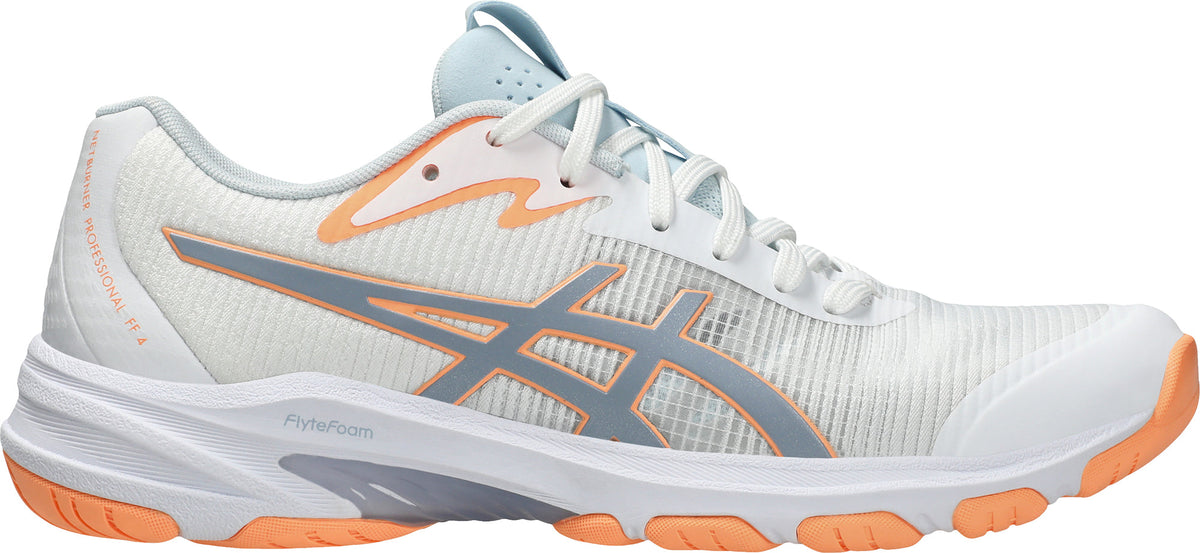 Asics Netburner Professional FF 4 Women's Netball Shoes - White | Performance Footwear