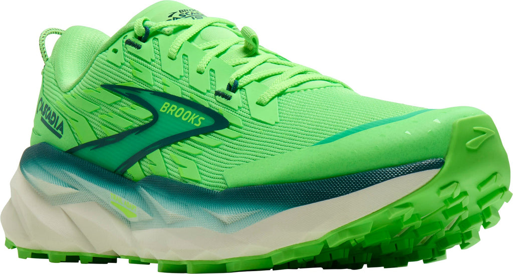 Brooks Cascadia 19 Men's Trail Running Shoes - Green | Trail Running