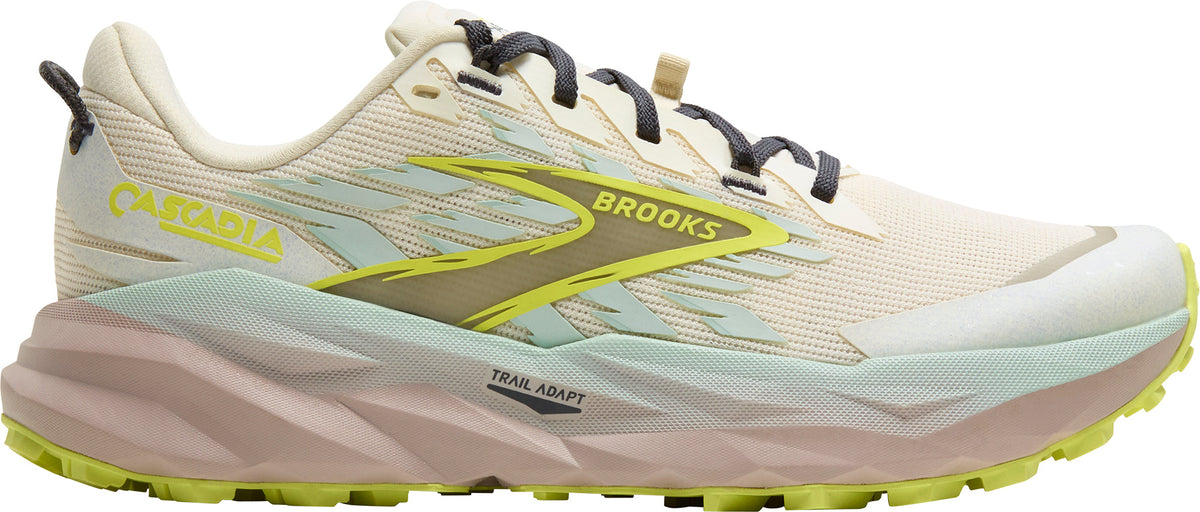 Brooks Cascadia 19 WIDE FIT Women's Trail Running Shoes - Cream | Trail Running