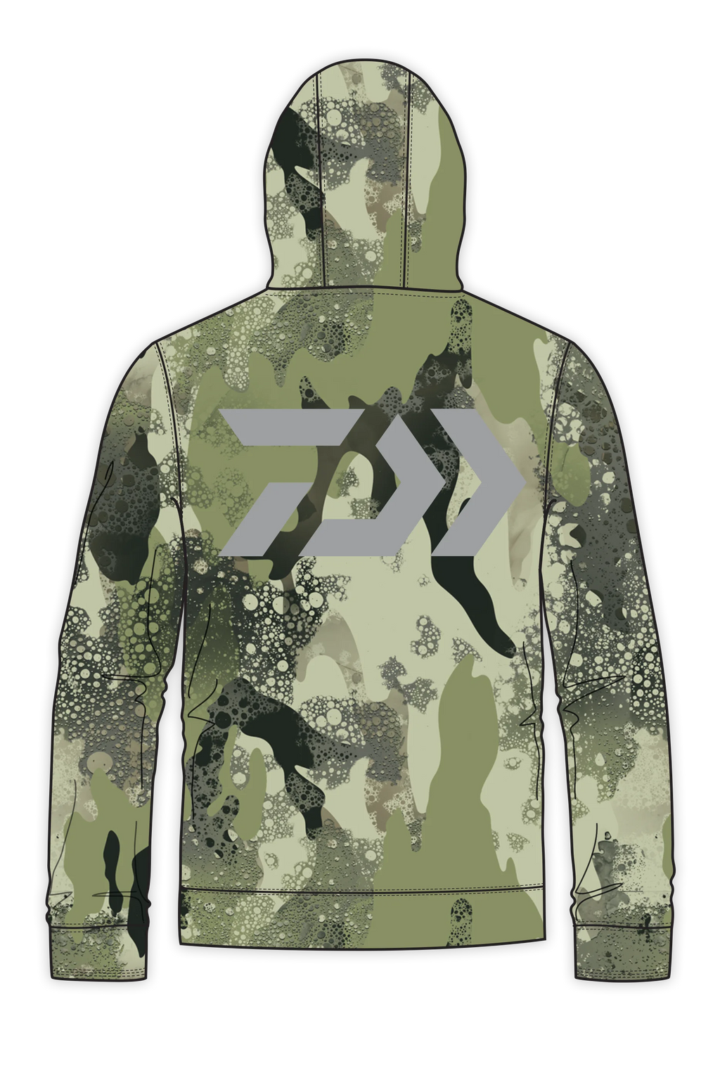 D-Vec Grey Logo Woods Camo Fleece Hoodie Official Team Apparel Sports Fan Gear