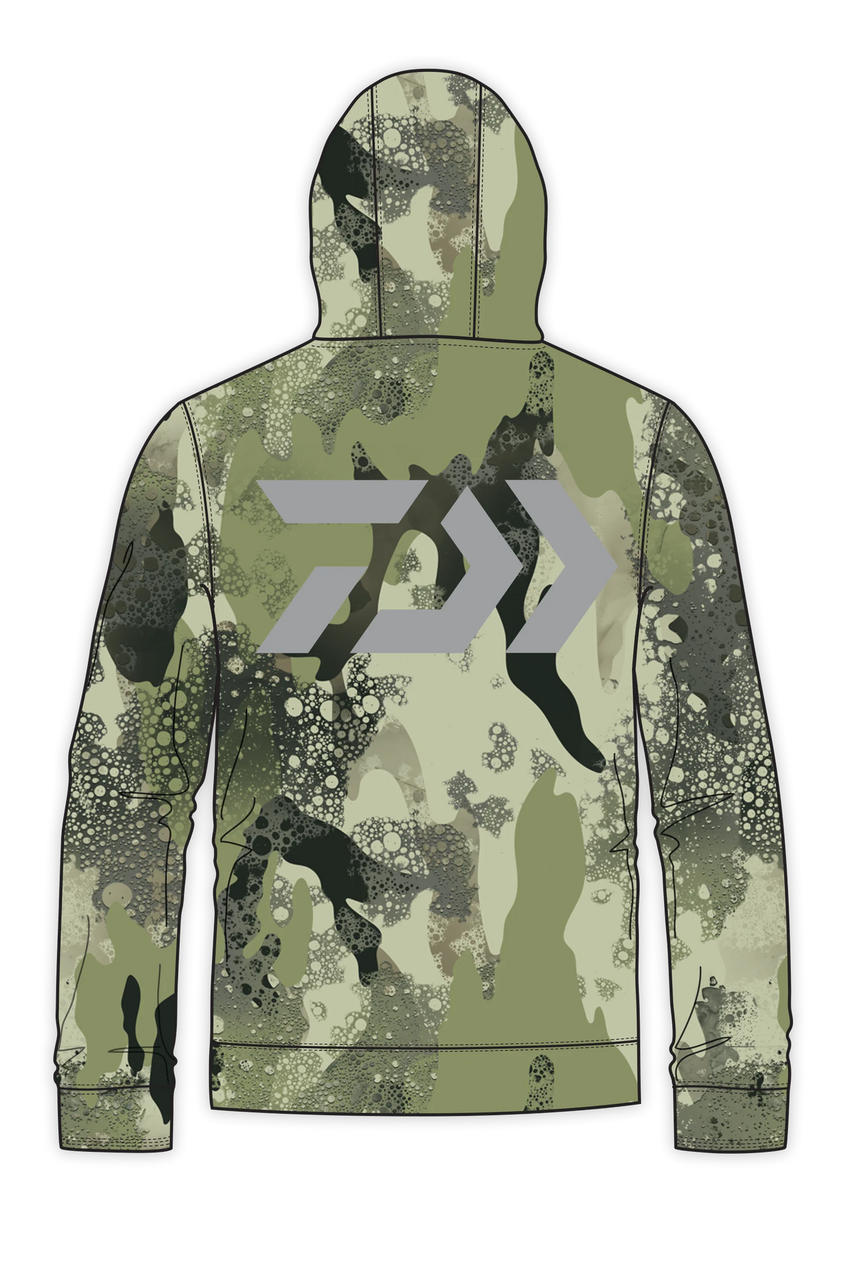 D-Vec Grey Logo Woods Camo Fleece Hoodie Official Team Apparel Sports Fan Gear