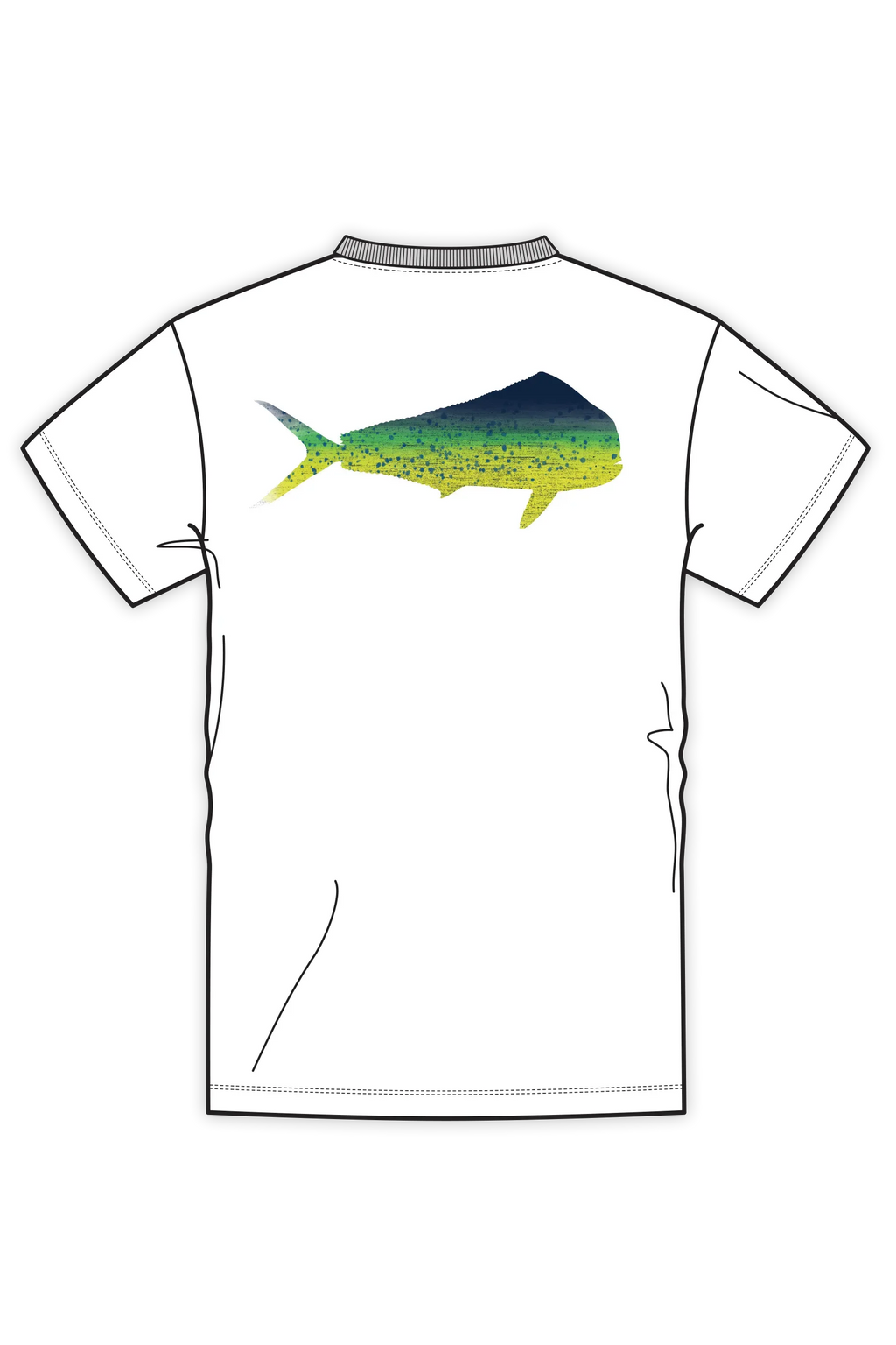 D-Vec Mahi Pattern White Logo T-Shirt Official Team Apparel Sports Fan Gear