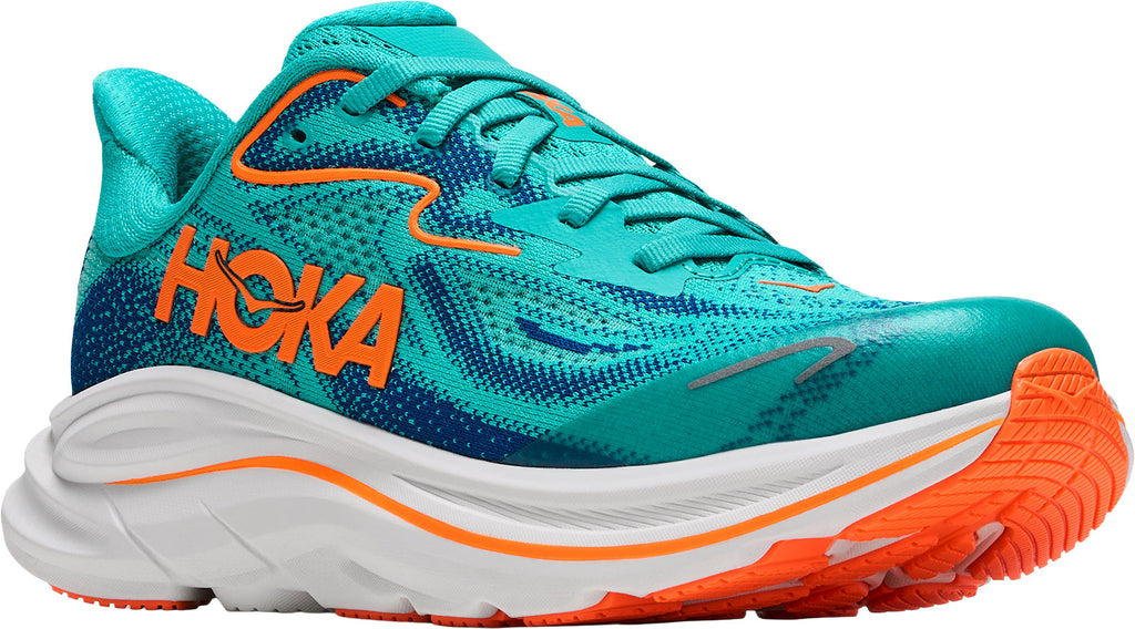 Hoka Cliftion 10 Junior Running Shoes - Green | Running & Training