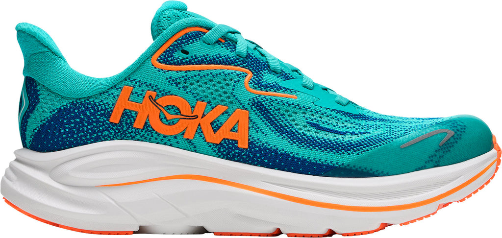 Hoka Cliftion 10 Junior Running Shoes - Green | Running & Training