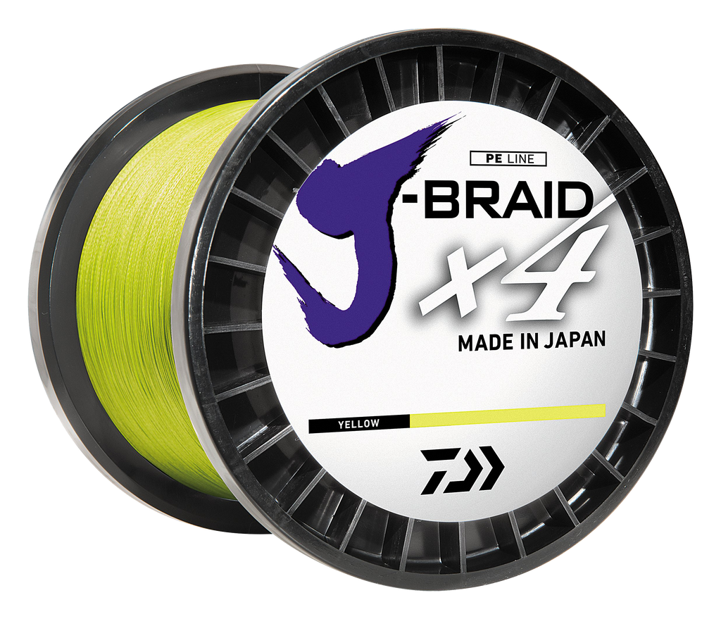 J-BRAID x4 BRAIDED LINE - FLUORESCENT YELLOW Premium Style Fan Collection