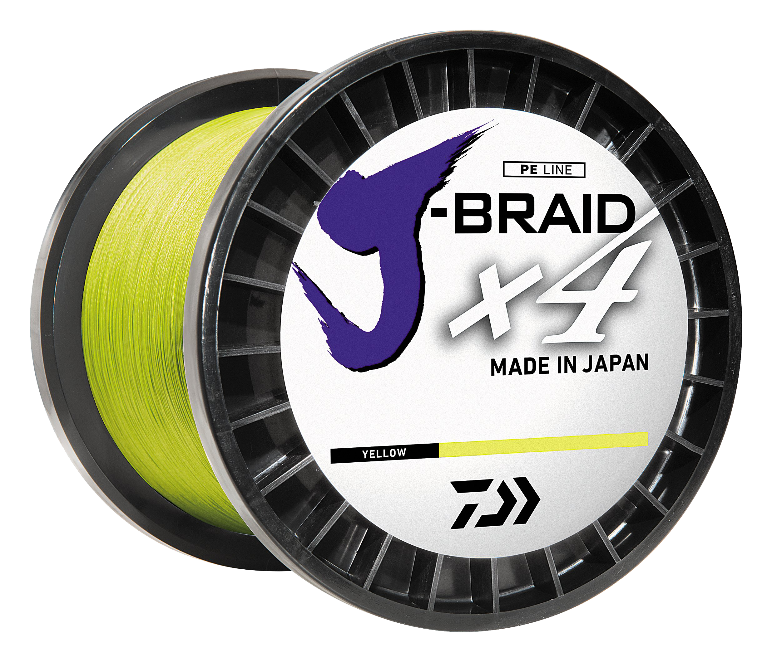 J-BRAID x4 BRAIDED LINE - FLUORESCENT YELLOW Premium Style Fan Collection
