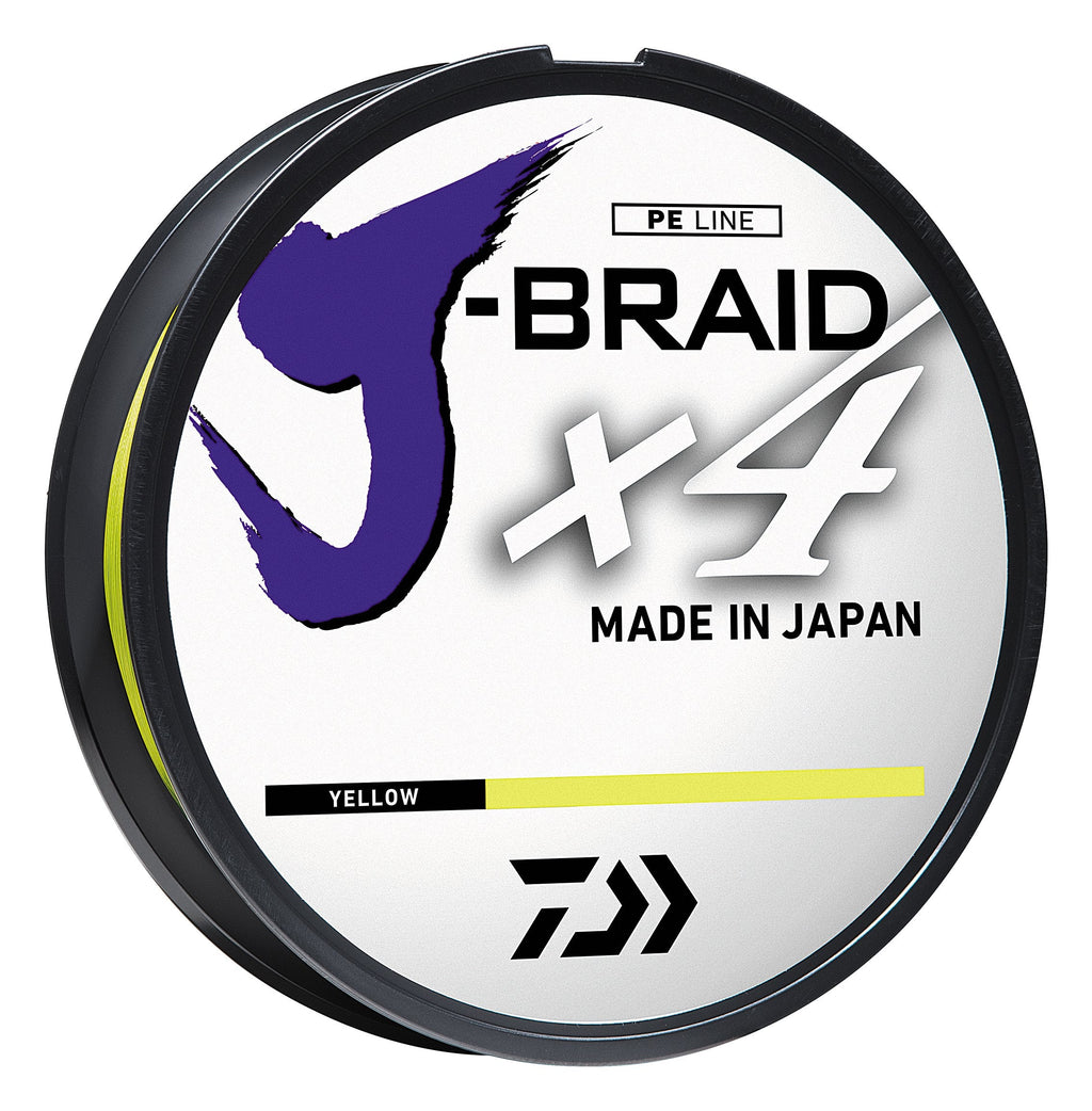 J-BRAID x4 BRAIDED LINE - FLUORESCENT YELLOW Premium Style Fan Collection