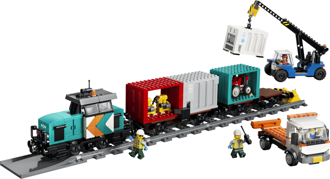 LEGO City Harbor Freight Train with Crane & Truck | 60509