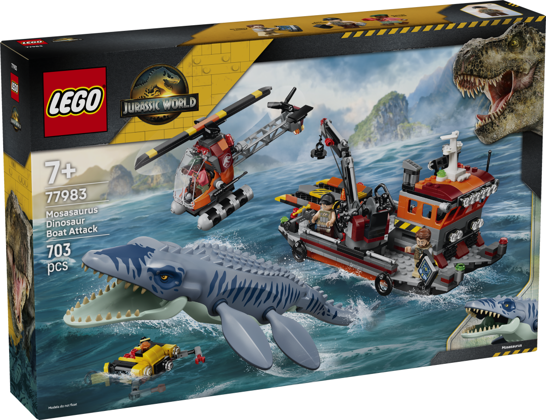 LEGO Jurassic World Mosasaurus Dinosaur Boat Attack | 77983