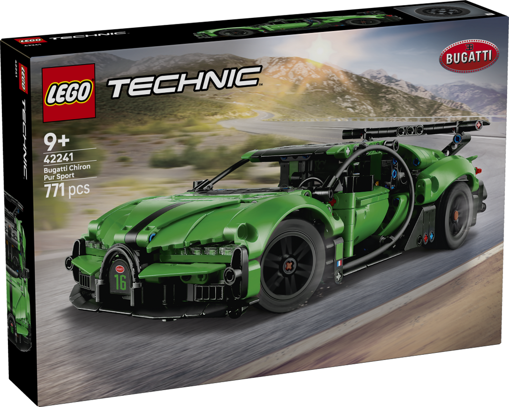 LEGO Technic Green Bugatti Chiron Pur Sport Hypercar | 42241