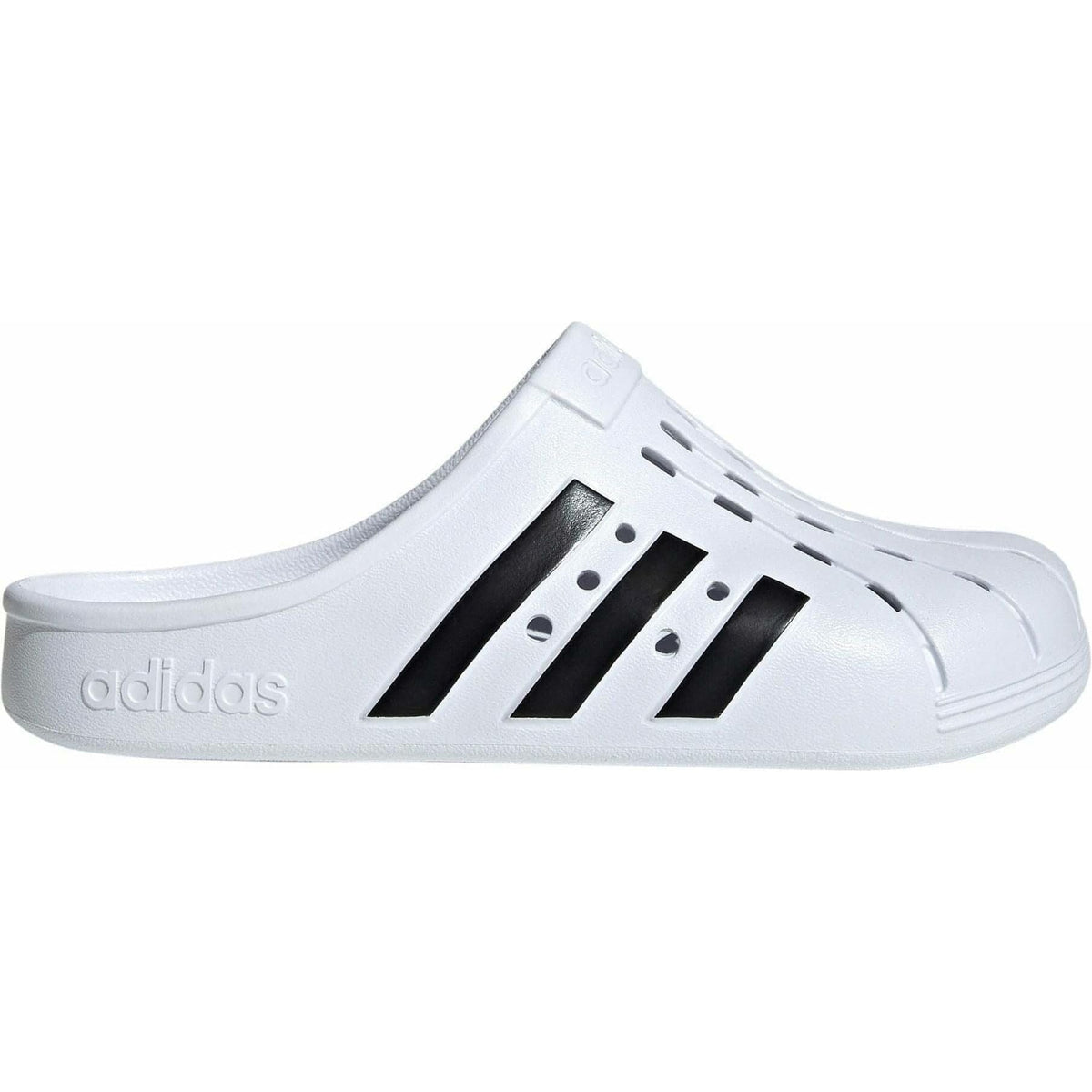adidas Adilette Clog Sliders - White | Everyday Comfort
