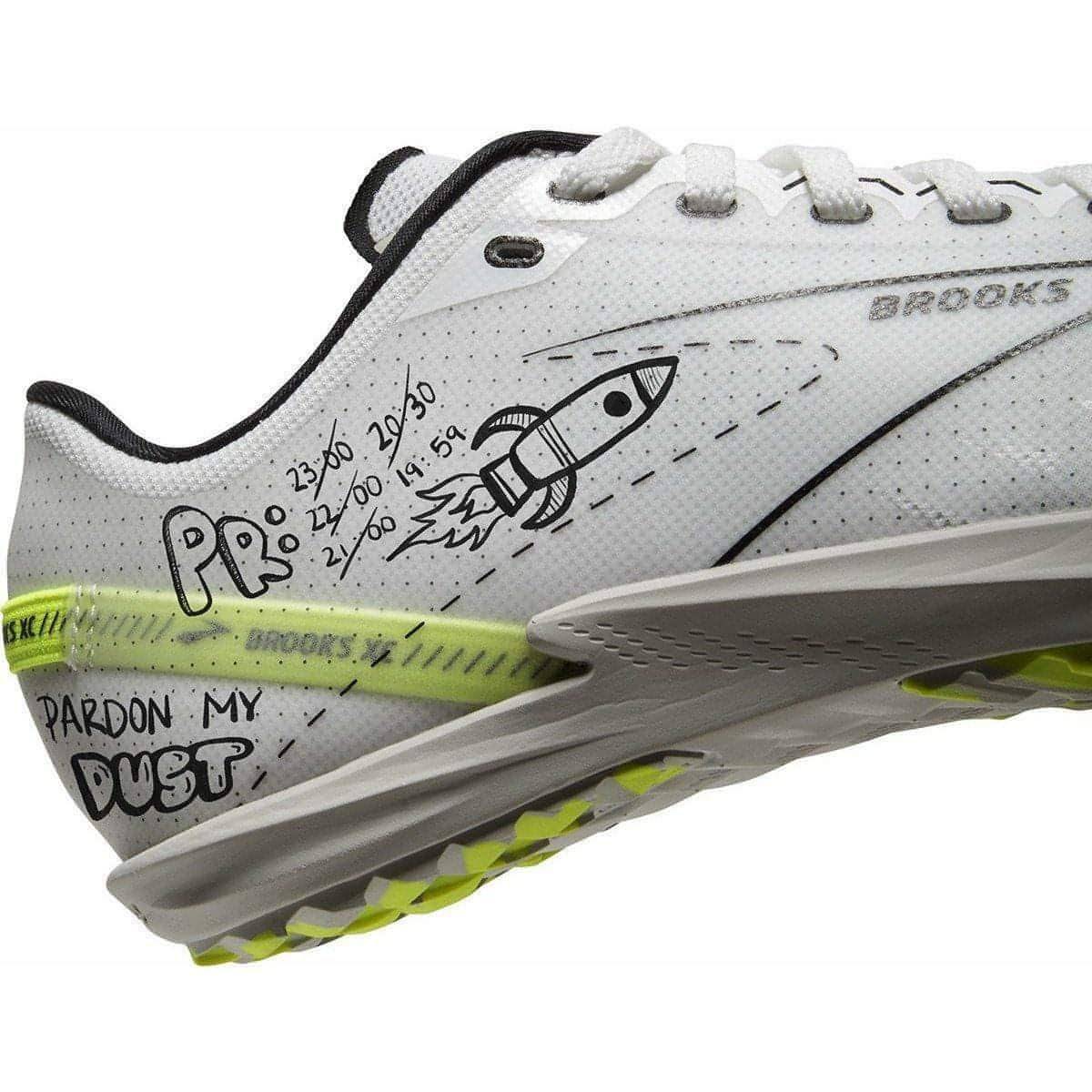 Brooks Draft XC Cross Country Spikes - White | Running & Training