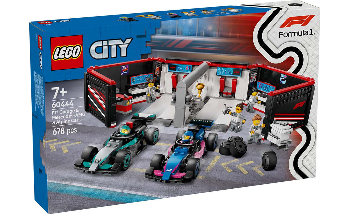 LEGO City F1 Garage & Mercedes-AMG & Alpine Cars | 60444
