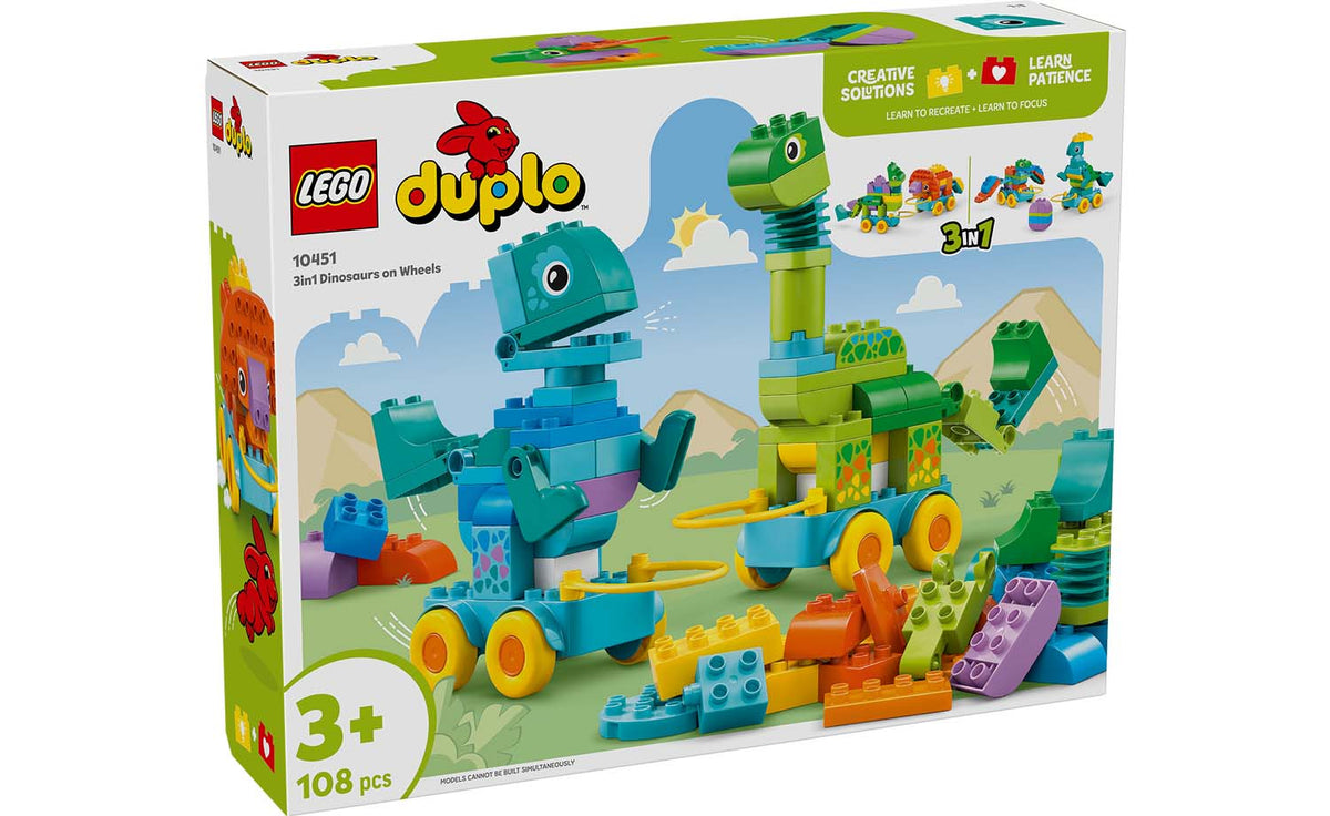 LEGO DUPLO 3-in-1 Dinosaurs on Wheels | 10451